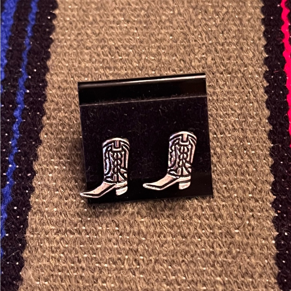 Western Cowboy boot rodeo earrings